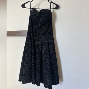 Black tube sweetheart neckline dress